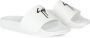 Giuseppe Zanotti Brett slippers met logoprint Wit - Thumbnail 2