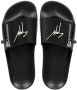 Giuseppe Zanotti Brett slippers met rits Zwart - Thumbnail 4