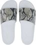 Giuseppe Zanotti Brett slippers met slangenprint Wit - Thumbnail 3