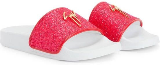 Giuseppe Zanotti Brett slippers Roze