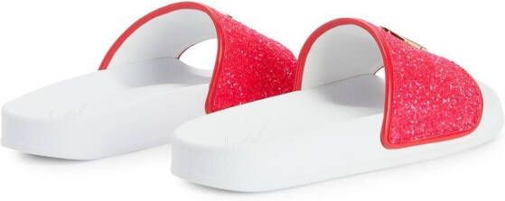 Giuseppe Zanotti Brett slippers Roze