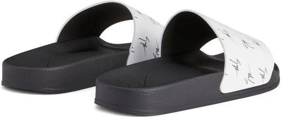 Giuseppe Zanotti Brett slippers Wit