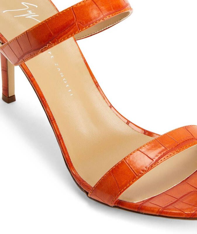 Giuseppe Zanotti Muiltjes met dubbele bandjes Oranje