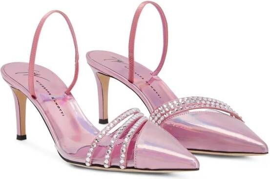 Giuseppe Zanotti Claralie pumps verfraaid met stras Roze