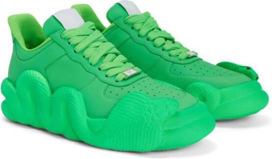 Giuseppe Zanotti Cobras sneakers met slangenprint Groen