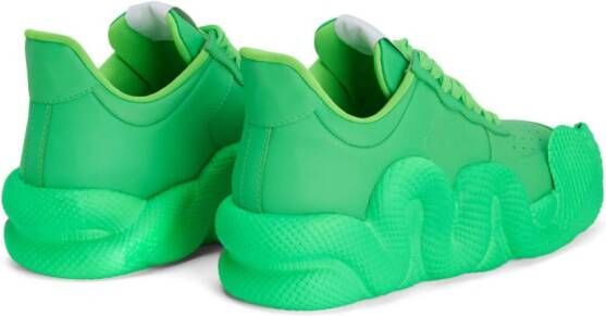 Giuseppe Zanotti Cobras sneakers met slangenprint Groen