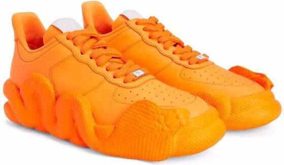 Giuseppe Zanotti Cobras sneakers met slangendetail Oranje