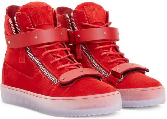 Giuseppe Zanotti Coby high-top sneakers Rood