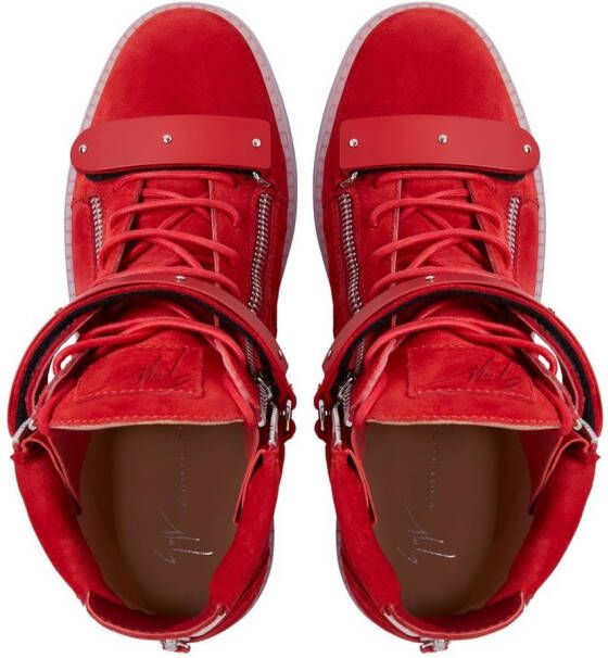 Giuseppe Zanotti Coby high-top sneakers Rood