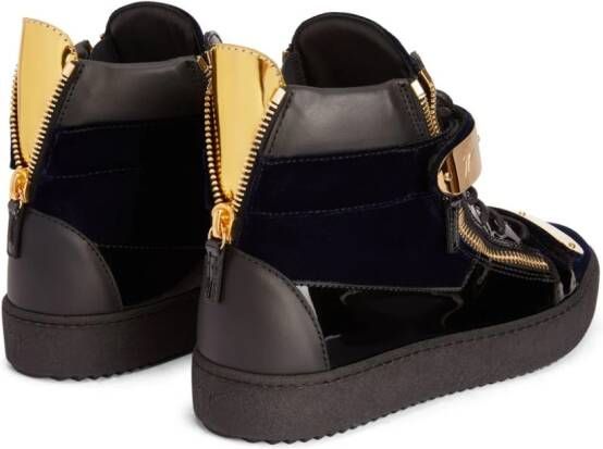 Giuseppe Zanotti Coby leren sneakers Blauw