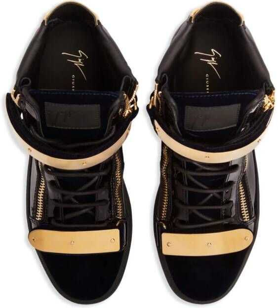 Giuseppe Zanotti Coby leren sneakers Blauw