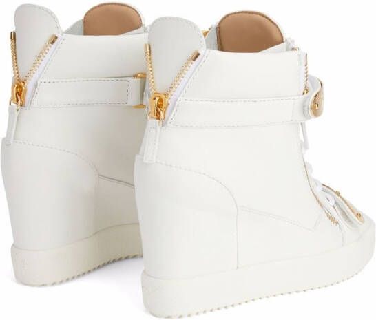 Giuseppe Zanotti Coby sneakers met sleehak Wit