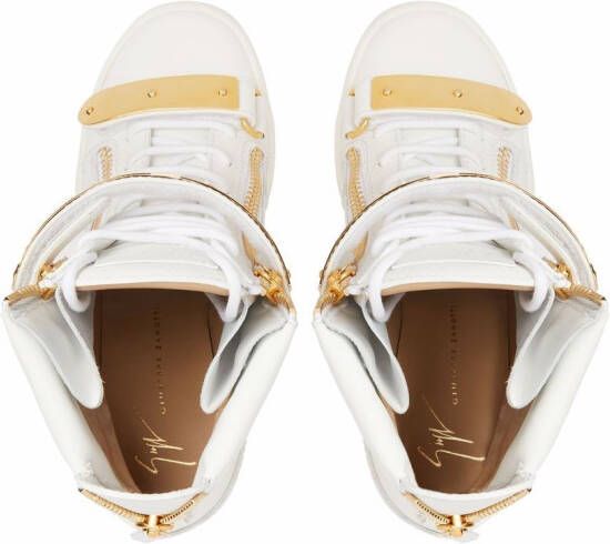 Giuseppe Zanotti Coby sneakers met sleehak Wit