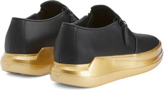 Giuseppe Zanotti Conley leren loafers Zwart