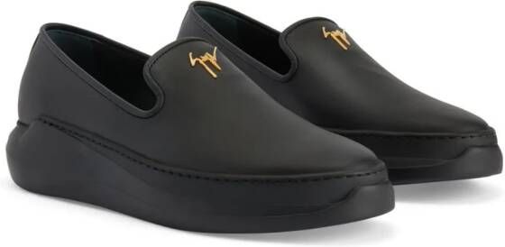 Giuseppe Zanotti Conley leren loafers Zwart