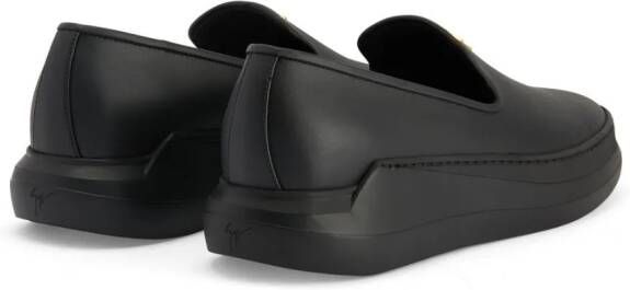 Giuseppe Zanotti Conley leren loafers Zwart