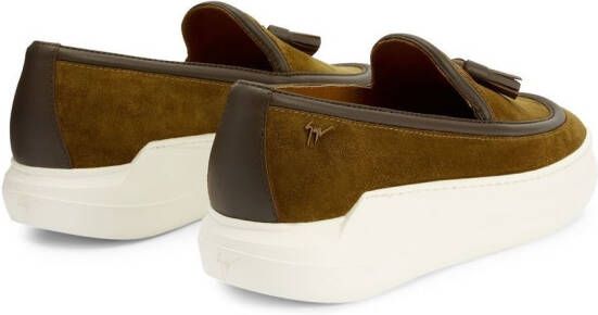 Giuseppe Zanotti Conley loafers met kwastje Bruin