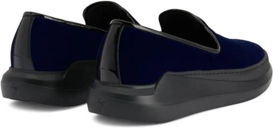 Giuseppe Zanotti Conley loafers met logoplakkaat Blauw