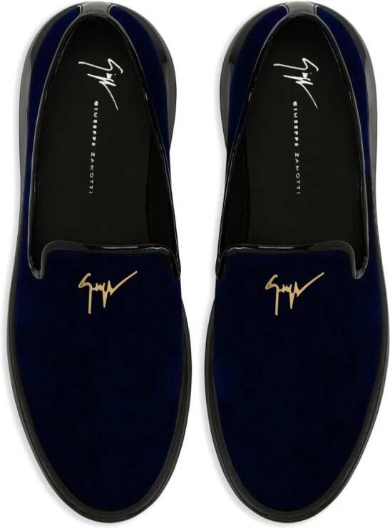 Giuseppe Zanotti Conley loafers met logoplakkaat Blauw