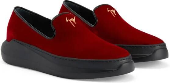 Giuseppe Zanotti Conley loafers met logoplakkaat Rood