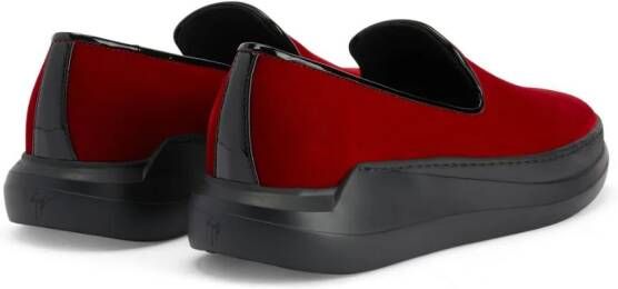 Giuseppe Zanotti Conley loafers met logoplakkaat Rood