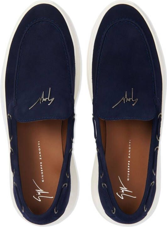 Giuseppe Zanotti Conley loafers met veters Blauw