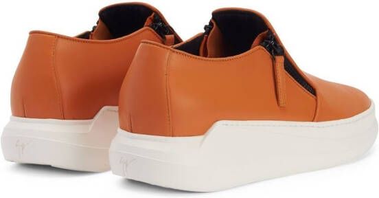 Giuseppe Zanotti Conley sneakers met ritsdetail Oranje