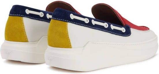 Giuseppe Zanotti Sneakers met colourblocking Wit