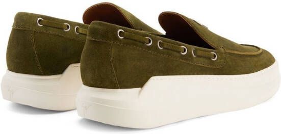 Giuseppe Zanotti Conley suède derby schoenen Groen