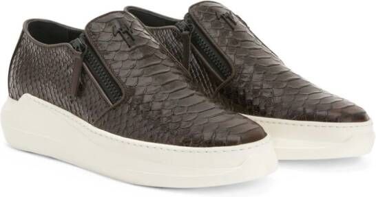 Giuseppe Zanotti Conley Zip slip-on sneakers Bruin