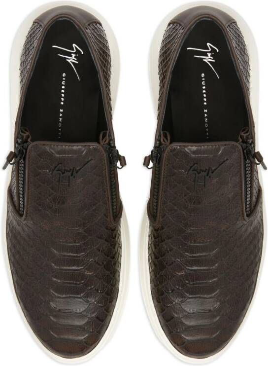 Giuseppe Zanotti Conley Zip slip-on sneakers Bruin