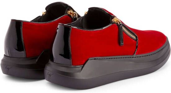 Giuseppe Zanotti Conley sneakers met ritsdetail Rood