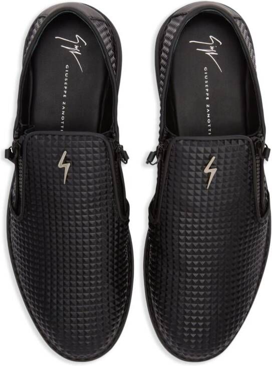 Giuseppe Zanotti Cooper leren loafers Zwart