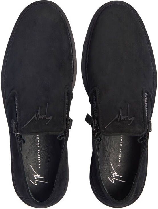 Giuseppe Zanotti Cooper loafers met logo plakkaat Zwart