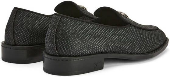 Giuseppe Zanotti Loafers met krokodillen-effect Grijs