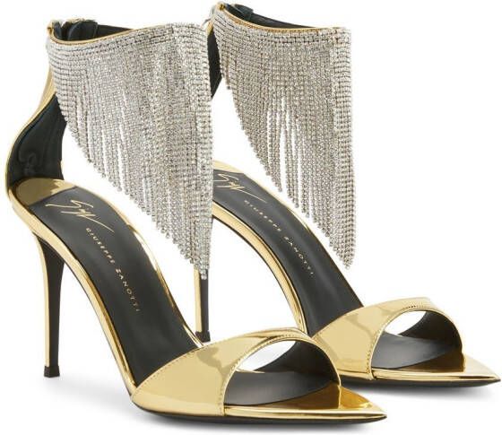 Giuseppe Zanotti Sandalen verfraaid met kristal Goud