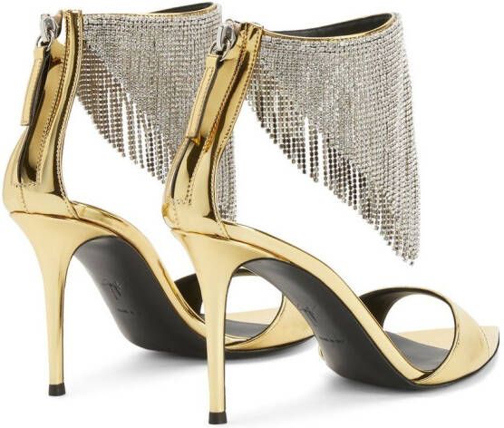 Giuseppe Zanotti Sandalen verfraaid met kristal Goud