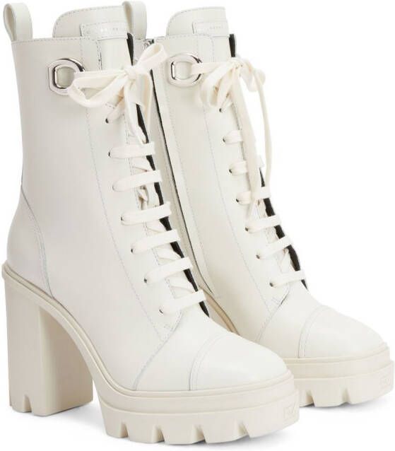 Giuseppe Zanotti Cubalibre leren laarzen Wit