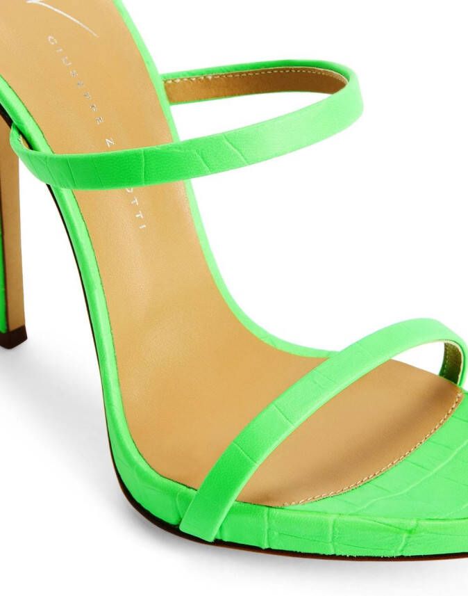 Giuseppe Zanotti Darsey muiltjes met dubbele band Groen