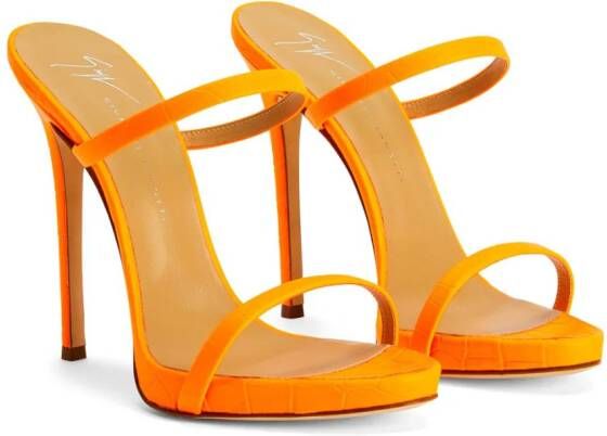 Giuseppe Zanotti Darsey muiltjes met dubbele band Oranje