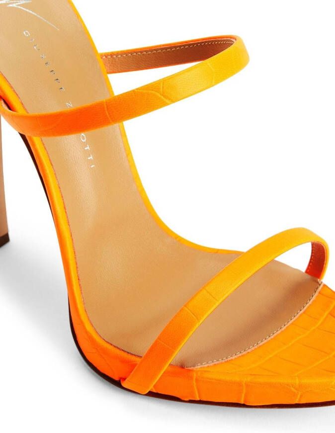 Giuseppe Zanotti Darsey muiltjes met dubbele band Oranje