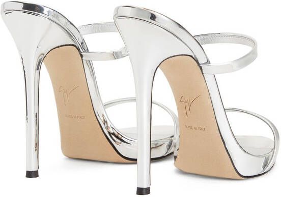 Giuseppe Zanotti Darsey metallic sandalen Zilver