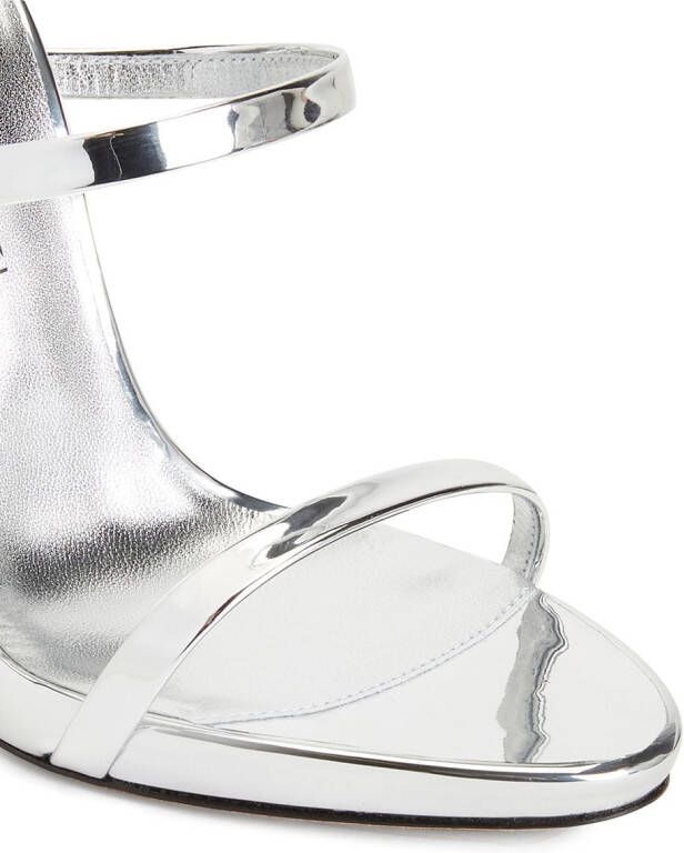 Giuseppe Zanotti Darsey metallic sandalen Zilver