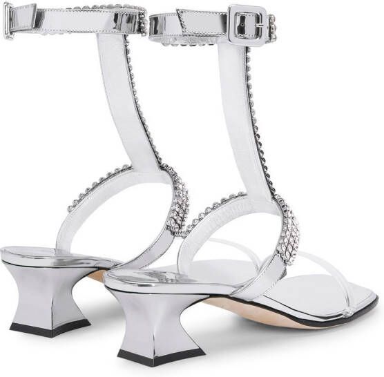 Giuseppe Zanotti Devine sandalen met kristal Zilver