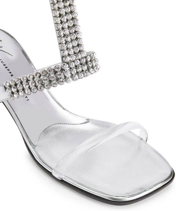 Giuseppe Zanotti Devine sandalen met kristal Zilver