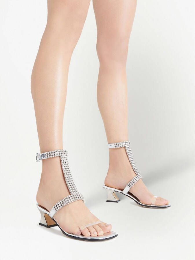 Giuseppe Zanotti Devine sandalen met kristal Zilver