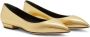 Giuseppe Zanotti Leren ballerina's Goud - Thumbnail 2