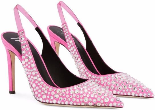 Giuseppe Zanotti Diorite pumps verfraaid met kristallen Roze