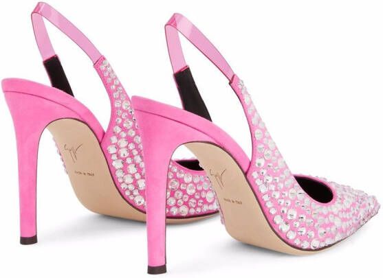 Giuseppe Zanotti Diorite pumps verfraaid met kristallen Roze