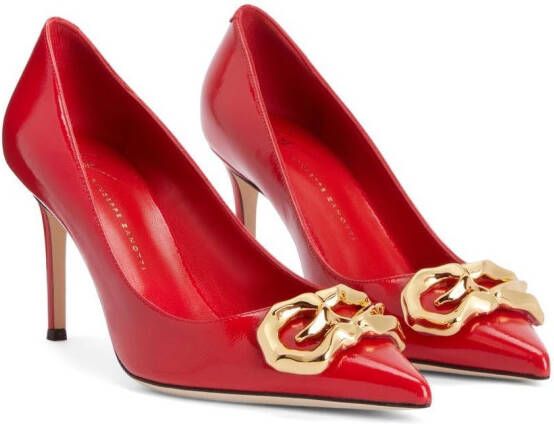 Giuseppe Zanotti Diorite Zali leren pumps Rood